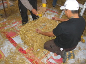 Preparation of straw bale